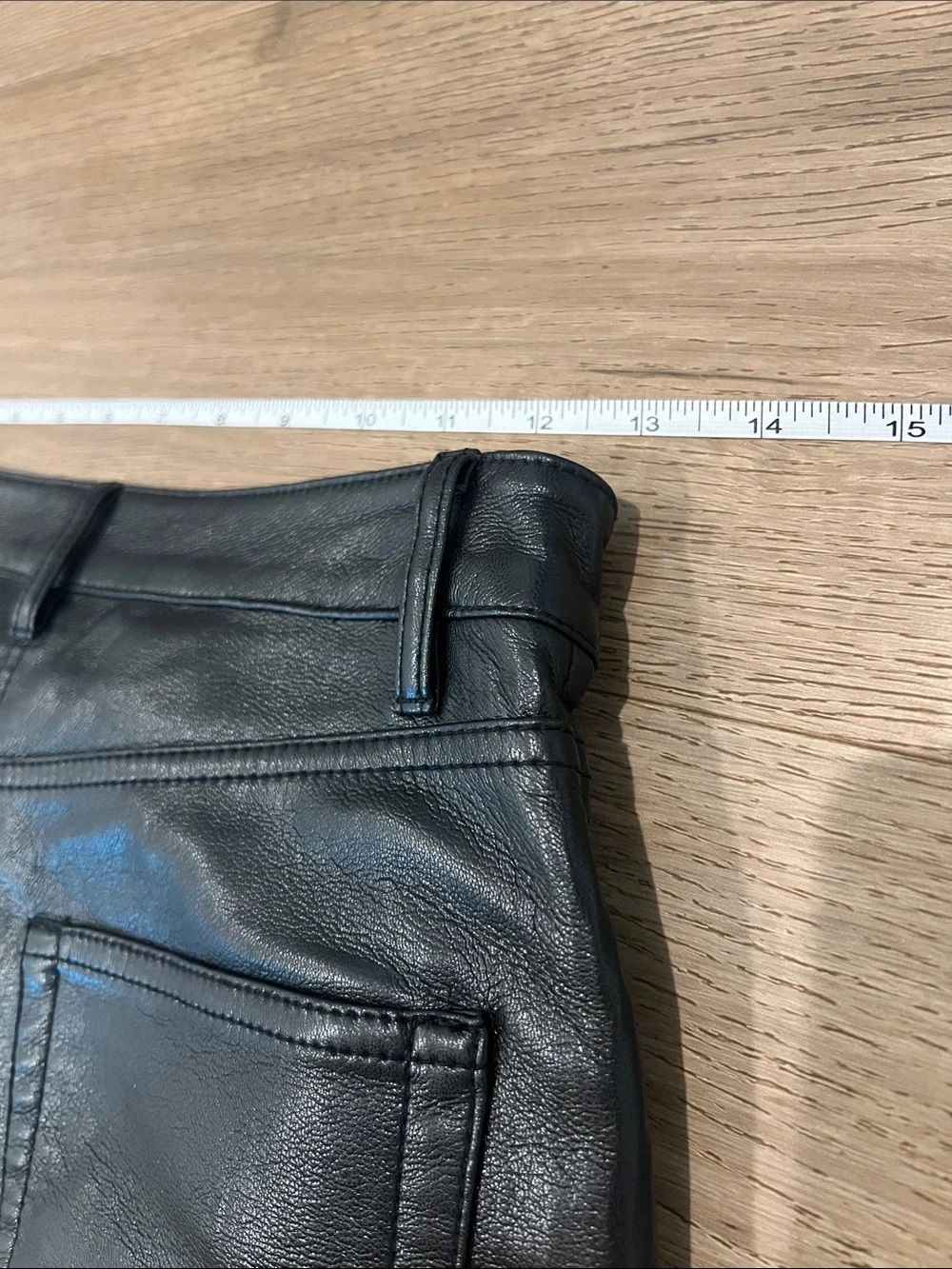Aritzia Wilfred Faux Leather Straight-Leg Jeans Size 4